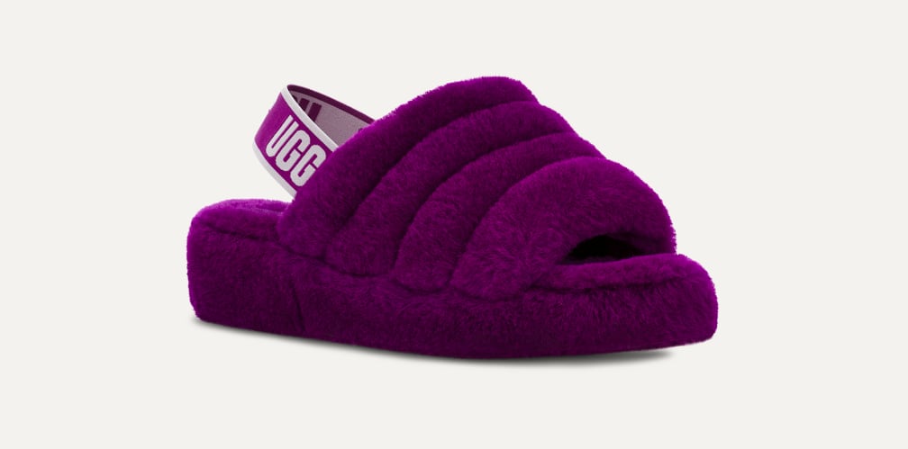 UGG アグ サンダル フラッフ イヤー スライド キッズ ファー